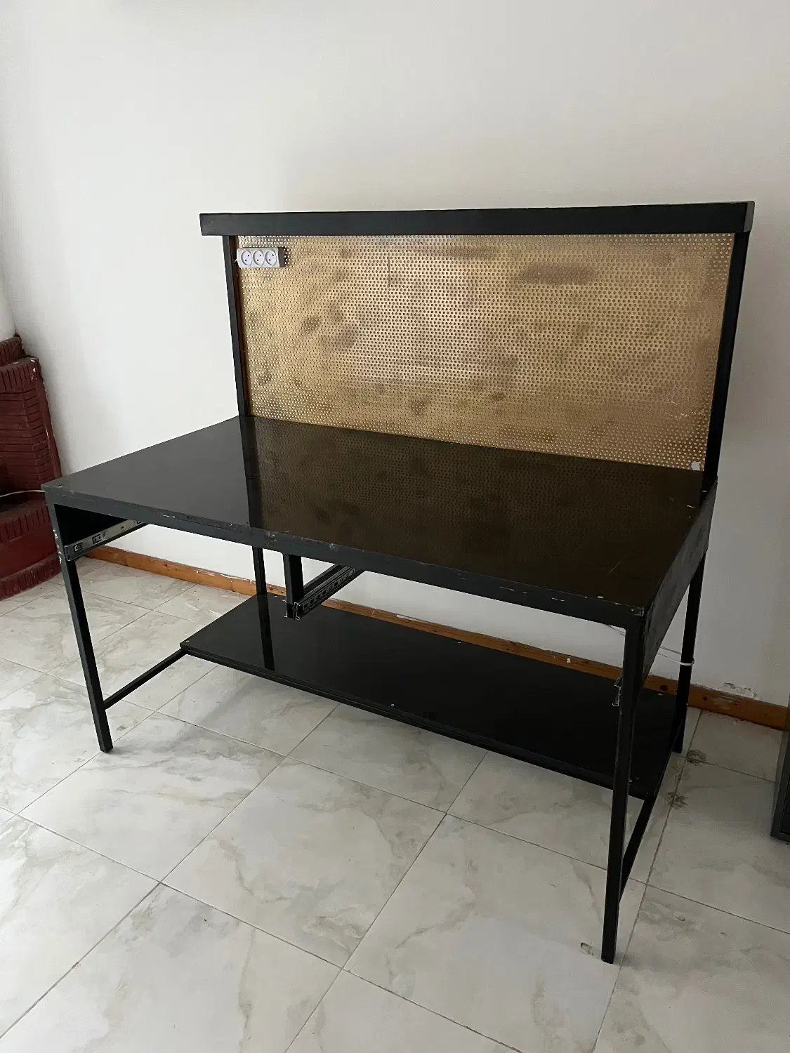 میز کار با نور ال ای دی همراه با کشو|میز تحریر و کامپیوتر|نور, |دیوار