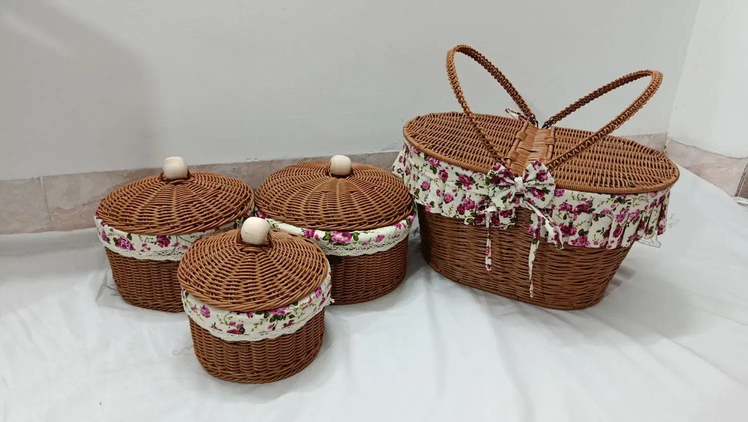 سبد حصیری|صنایع دستی و سایر لوازم تزئینی|ری, علایین|دیوار