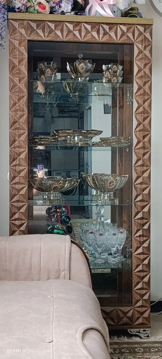 گنجه بوفه ویترین|بوفه، ویترین، کنسول|گلبهار, شهر جدید گلبهار|دیوار