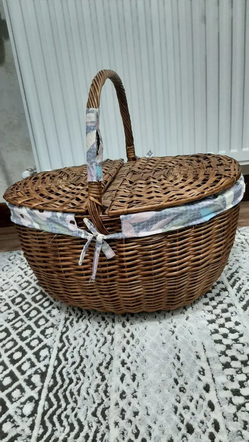 سبد پیک نیک تفریح حصیری|صنایع دستی و سایر لوازم تزئینی|فردیس, نگارستان|دیوار