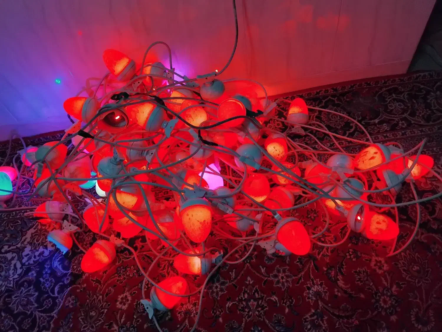 ریسه|ریسه و چراغ تزئینی|فرخ‌شهر, |دیوار