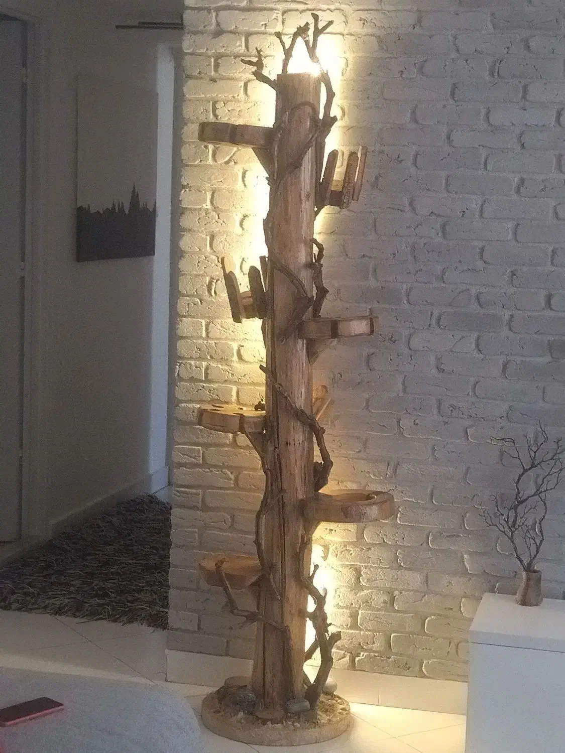 درخت بار تنه چوب تزیینی|صنایع دستی و سایر لوازم تزئینی|هشتگرد, فاز ۳ مهستان|دیوار