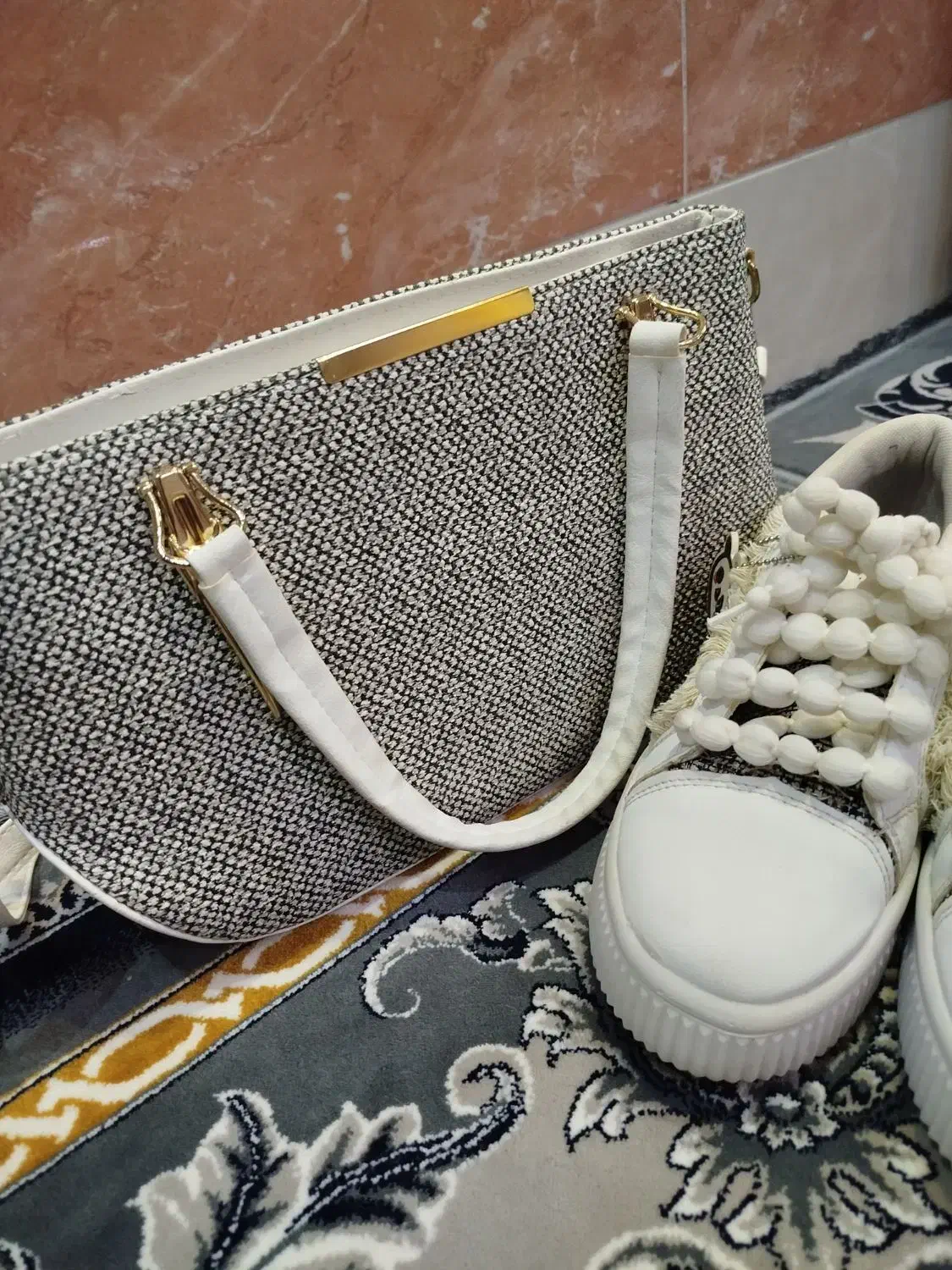 یه جفت کفش با یه کیف با کفشا ست|کیف، کفش، کمربند|آران و بیدگل, |دیوار