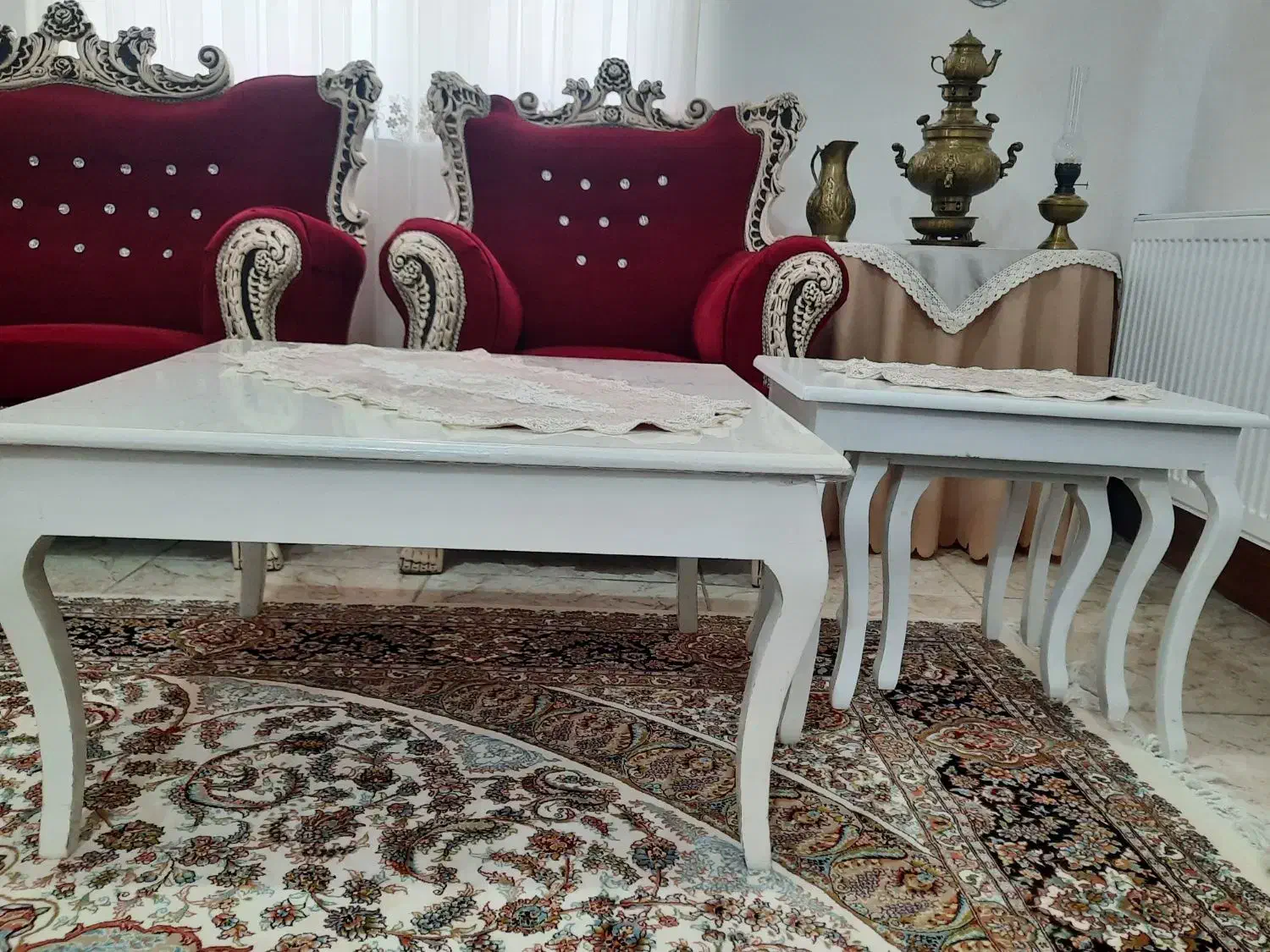 فروش مبل هفت نفره به همراه میز و سه عدد  میز عسلی|مبلمان خانگی و میز عسلی|مینودشت, |دیوار