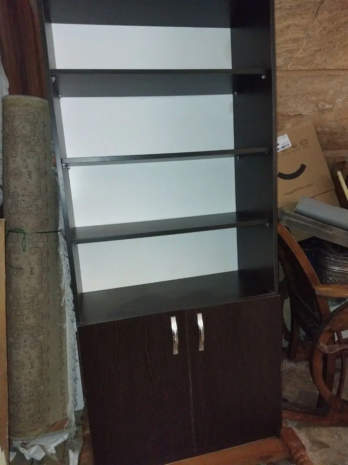 کتابخانه کمد دار|کتابخانه، شلف، قفسههای دیواری|رشت, معلم|دیوار