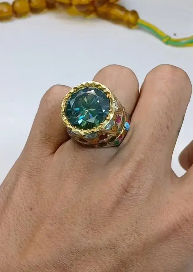 انگشتر نقره موزانایت|جواهرات|سنندج, |دیوار