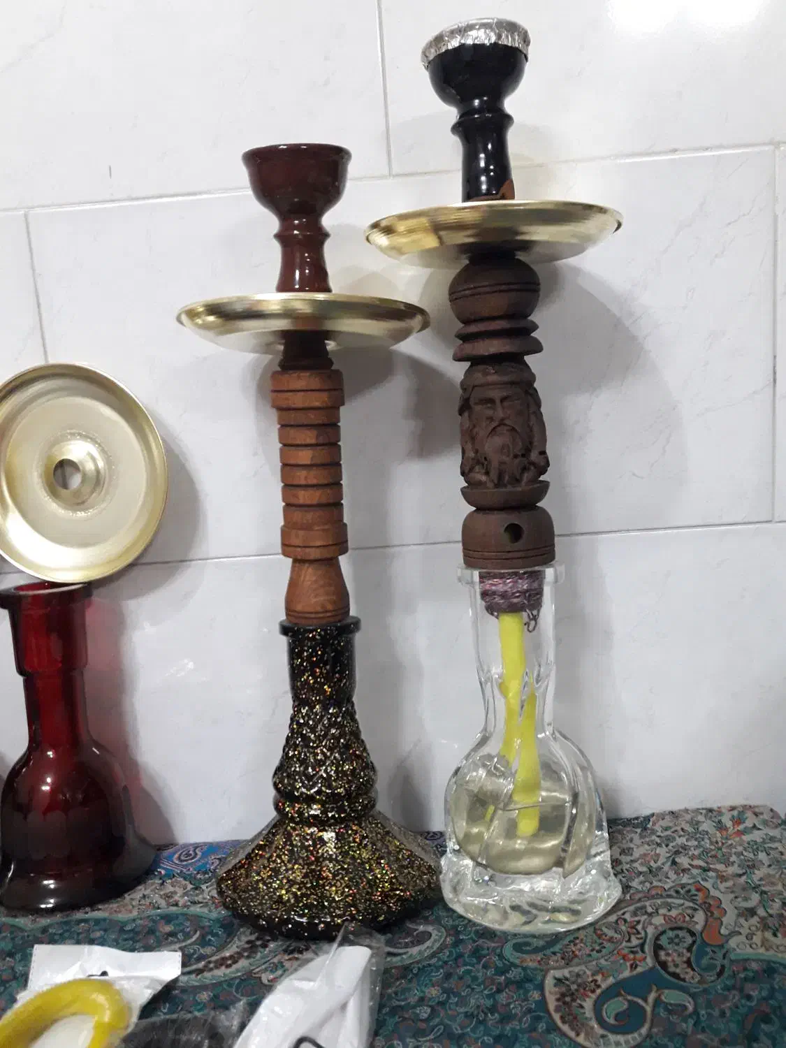 قلیان وشیشه شاه عباسی نو|کلکسیون و سرگرمی|قم, منبع آب|دیوار