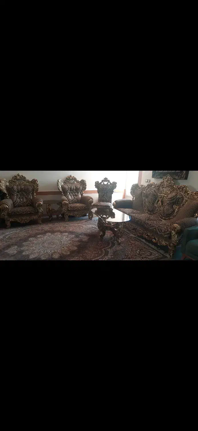 مبل سلطنتی (9 نفره)|مبلمان خانگی و میز عسلی|کازرون, |دیوار