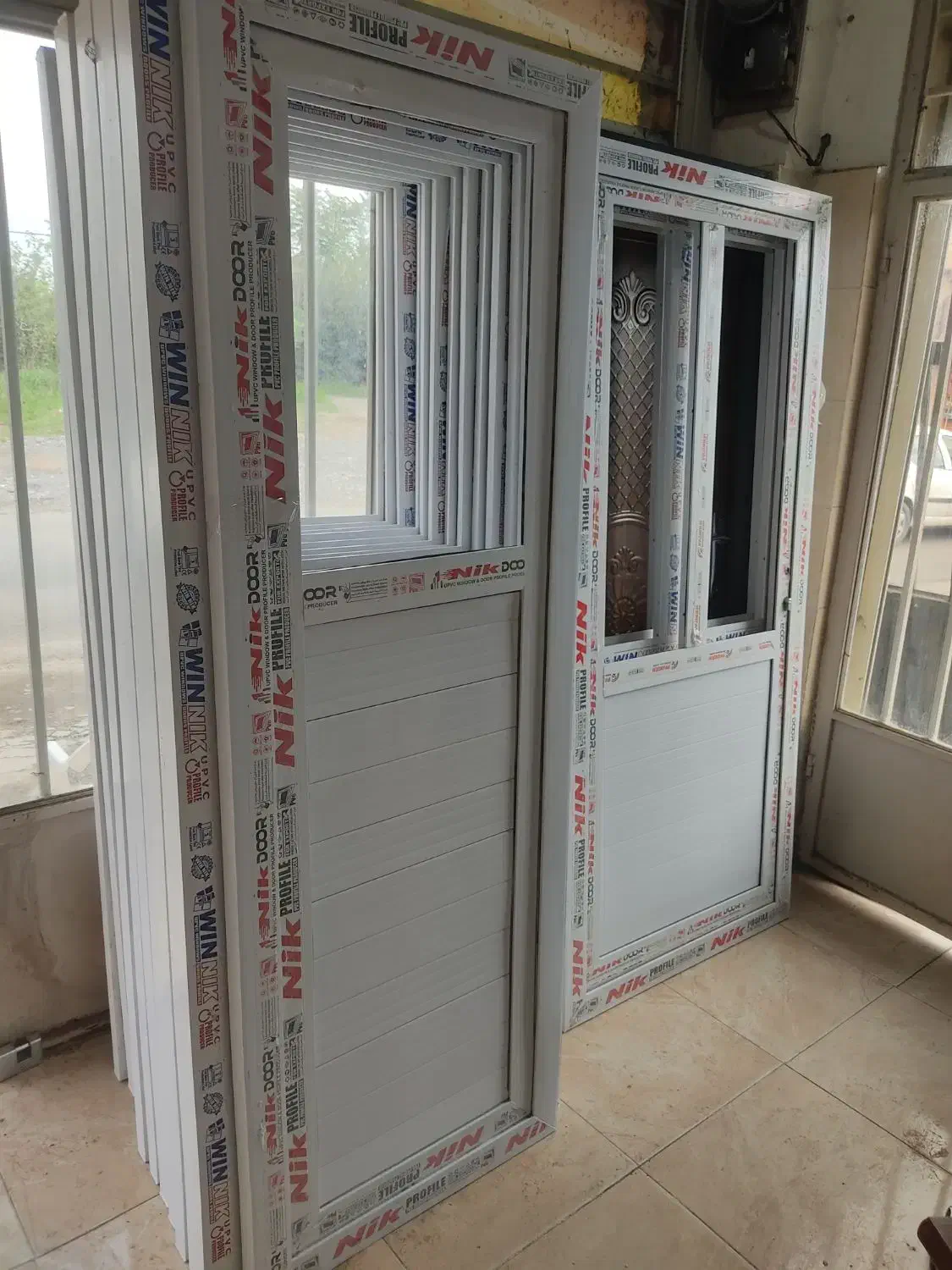 درب و پنجره دو جداره پی وی سی ،درب نفر رو ،اطاقی|مصالح و تجهیزات ساختمان|رشت, پیرکلاچای|دیوار