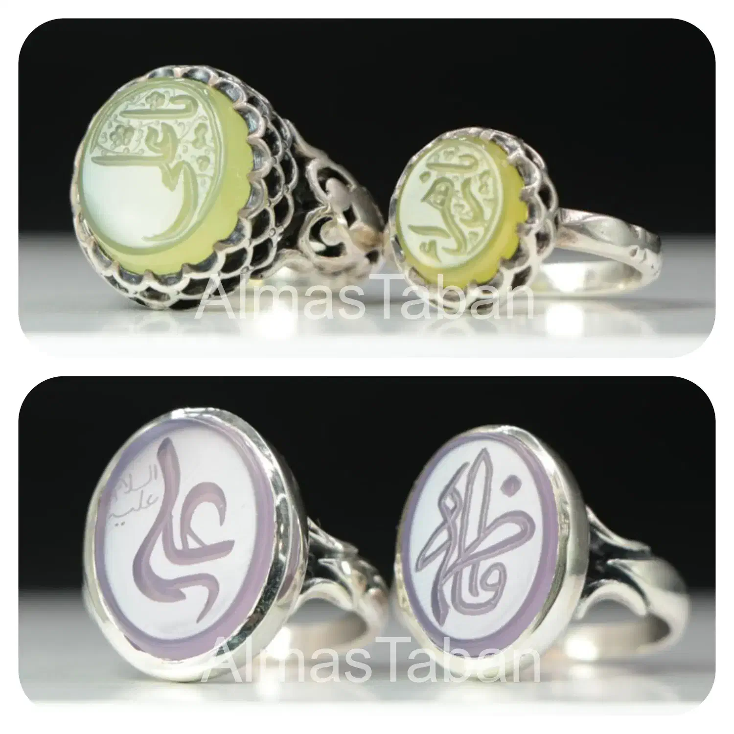 انگشتر نقره ست زنانه و مردانه با فاکتور معتبر|جواهرات|مشهد, چهنو|دیوار