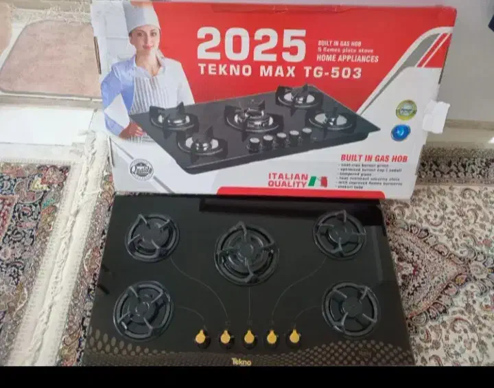 گاز صفحه ای تکنو ۵شعله|اجاق گاز و لوازم برقی پختوپز|فولادشهر, C8|دیوار