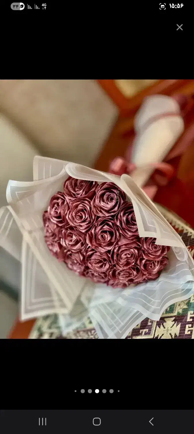 گل رز روبانی|گل مصنوعی|بناب, |دیوار