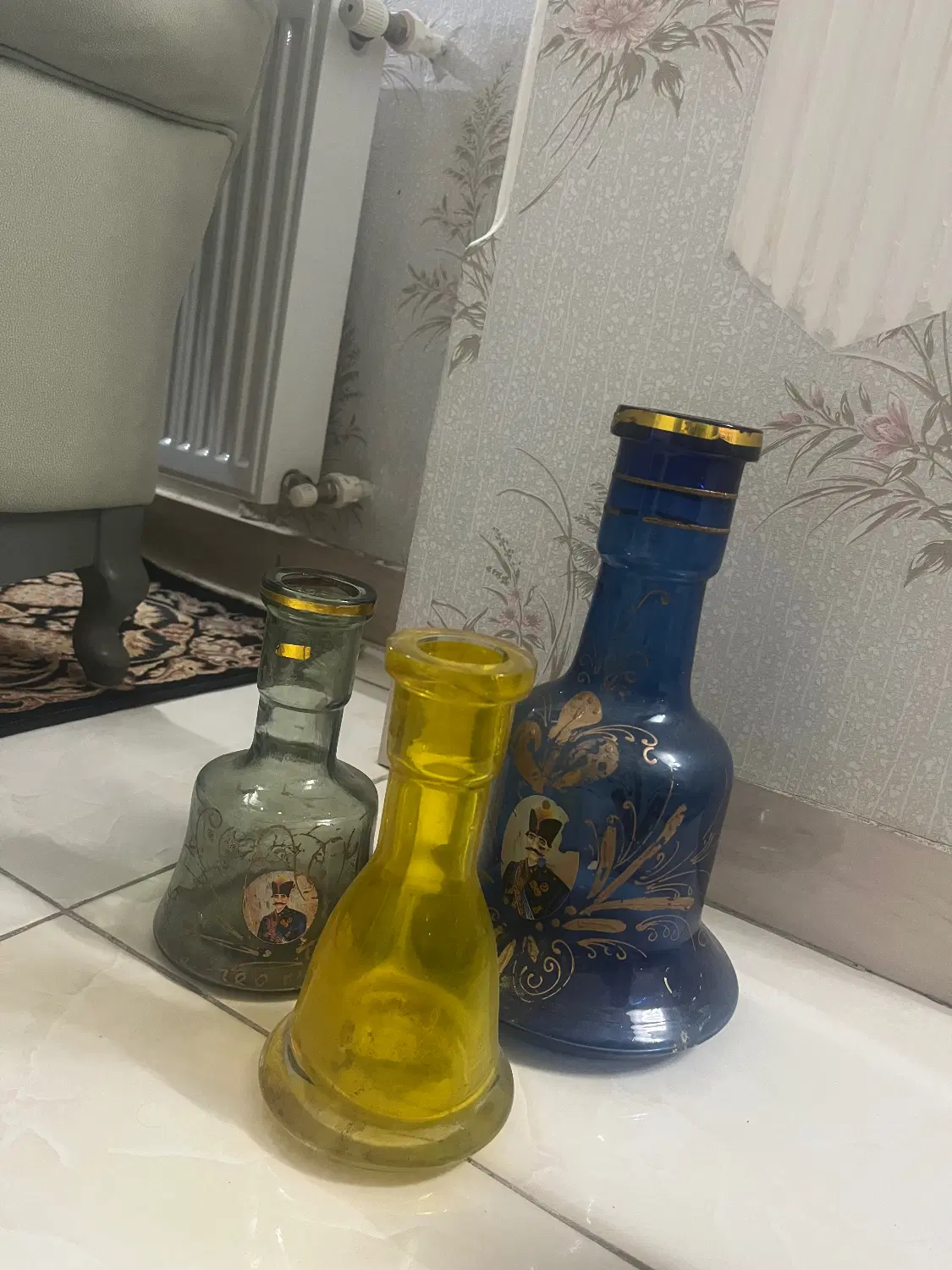 تنه چوبی گردو و شیشه قلیون|صنایع دستی و سایر لوازم تزئینی|تهران, شادآباد|دیوار