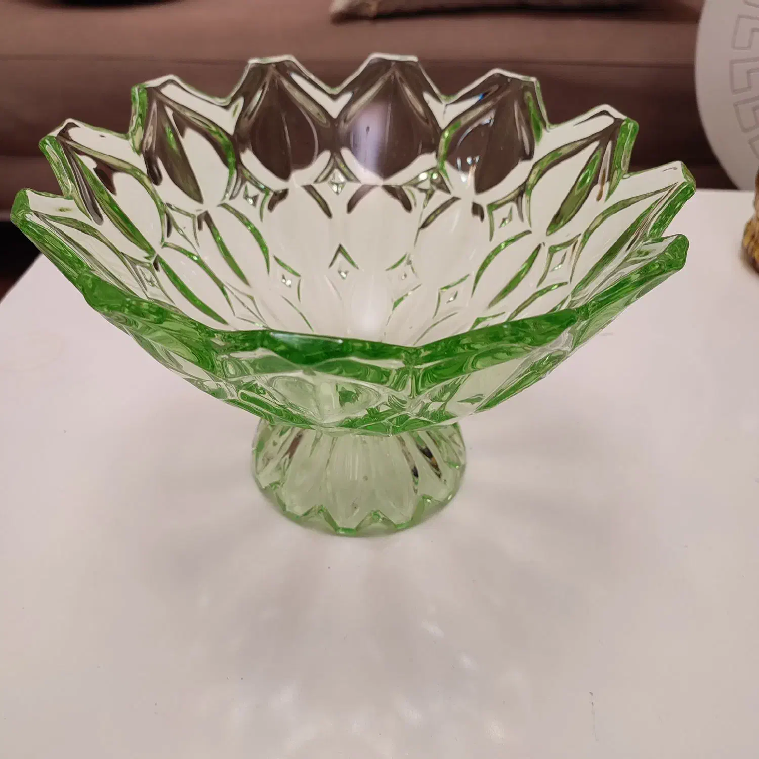 ظرف میوه خوری چک قدیمی طرح چشم گاوی و سماور زغالی|ظروف سرو و پذیرایی|پرند, فاز ۴|دیوار