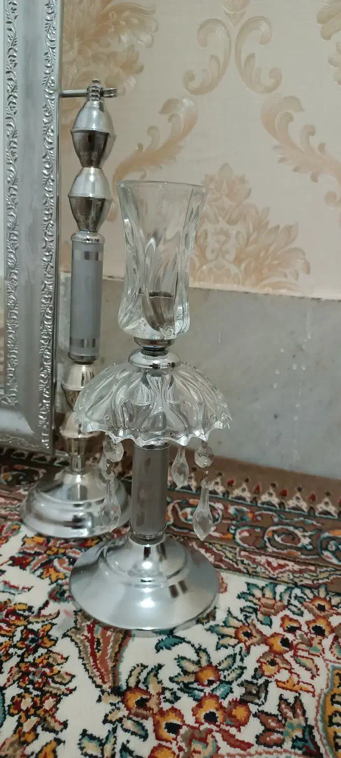 آینه و شمعدان کاملا نو و سالم|آینه|زاهدان, |دیوار