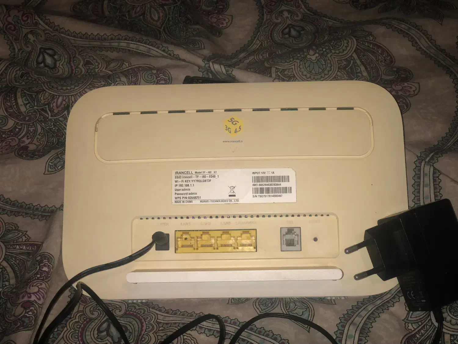 4G/TD-LTE ایرانسل مدل TF-i60 H1 سری فیوژن|مودم و تجهیزات شبکه|سرخرود, |دیوار