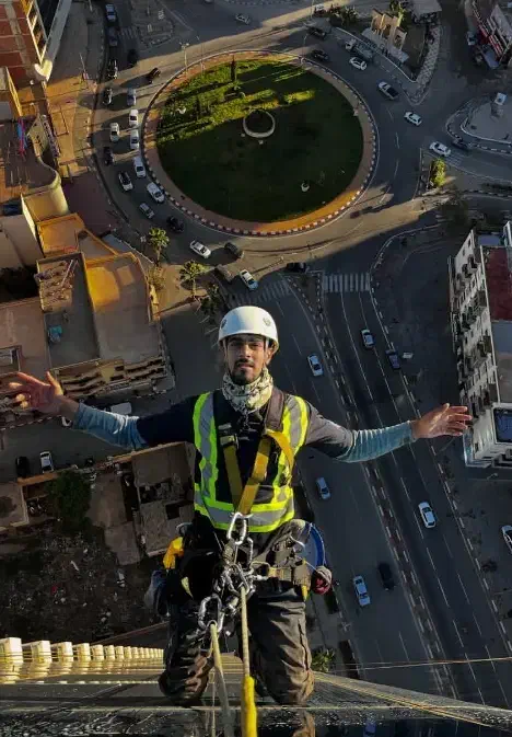 کاردرارتفاع. نماشویی. پیچ روپلاک نما. راپل کار|خدمات نظافت|تهران, نیروی هوایی (پیروزی)|دیوار