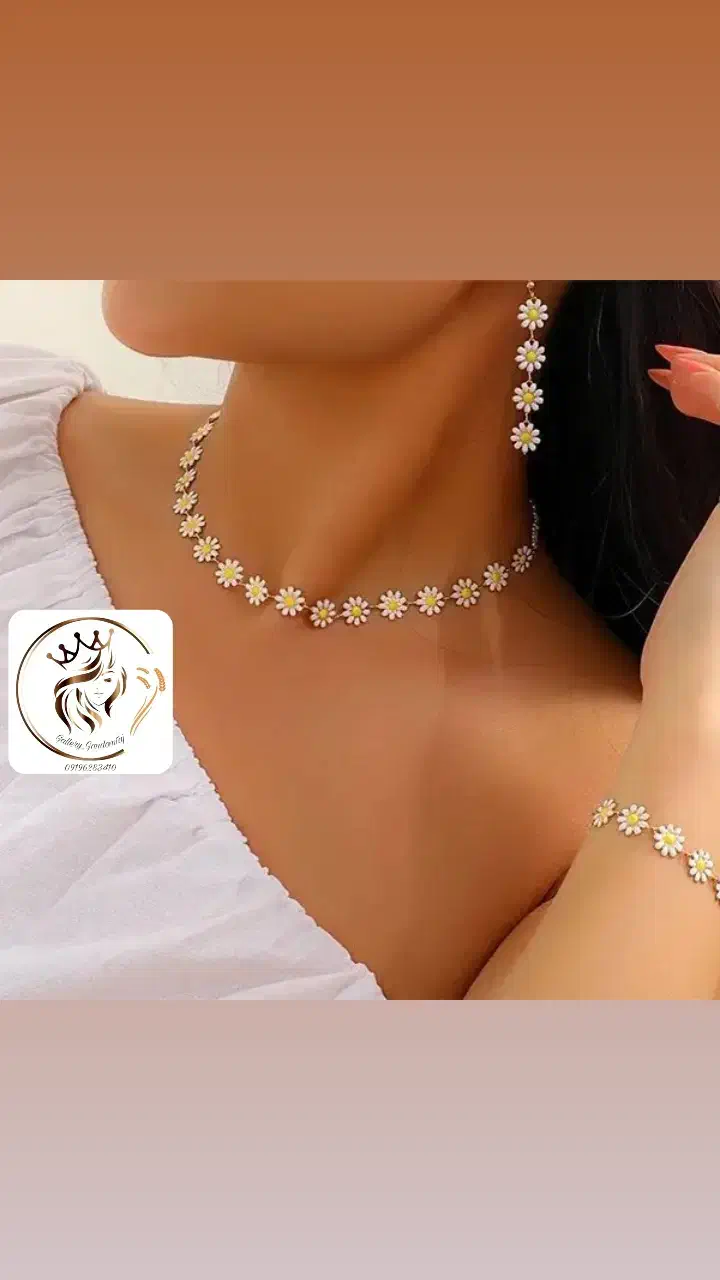 ست کامل بابونه گردنبند دستبند گوشواره|بدلیجات|هشتگرد, فاز ۳ مهستان|دیوار