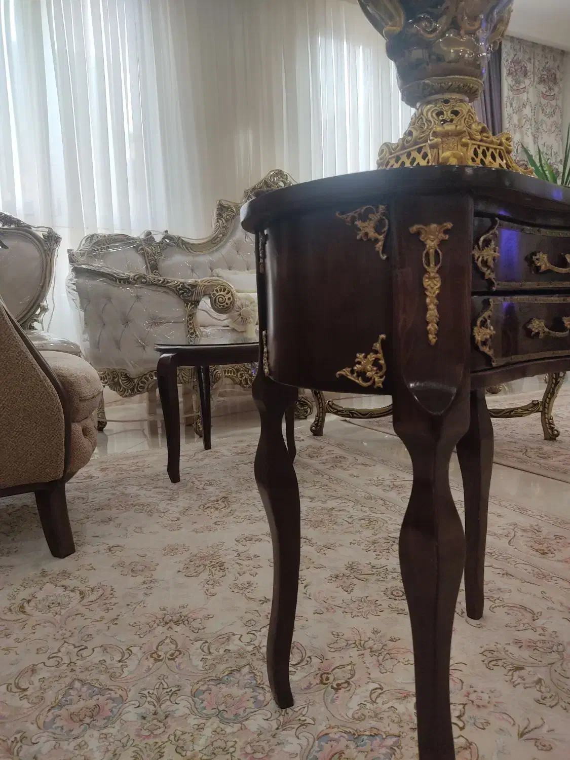 میز چوبی و برنزی|مبلمان خانگی و میز عسلی|تهران, شهرک شریعتی|دیوار