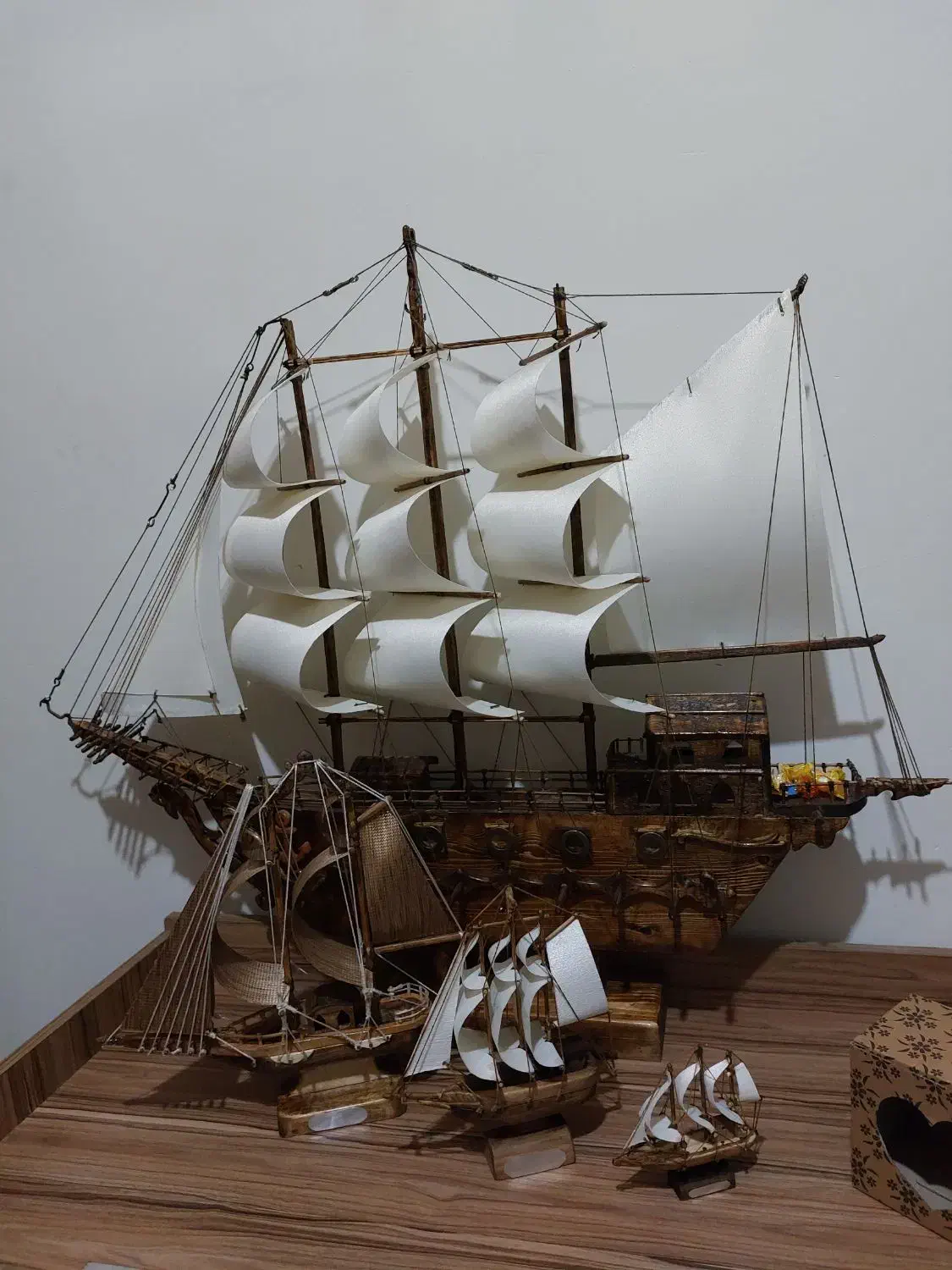 کشتی دستساز آنتیک|مجسمه، تندیس، ماکت|تبریز, |دیوار