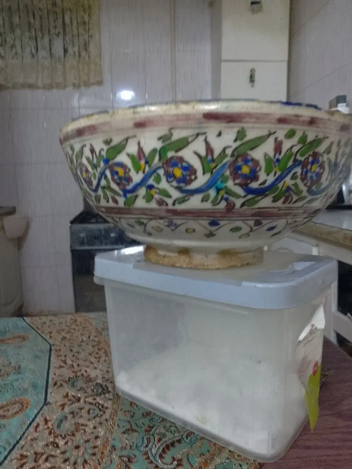 باسلام کاسه قدیمی|کلکسیون اشیاء عتیقه|فردوس (خراسان), |دیوار