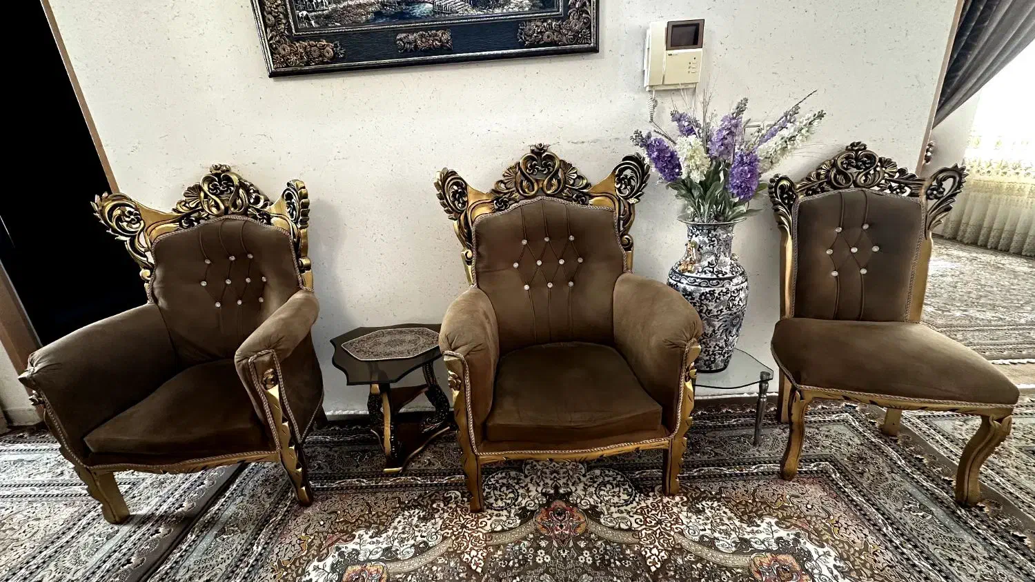 فروش مبلمان سلطنتی۹ نفره|مبلمان خانگی و میز عسلی|قزوین, |دیوار