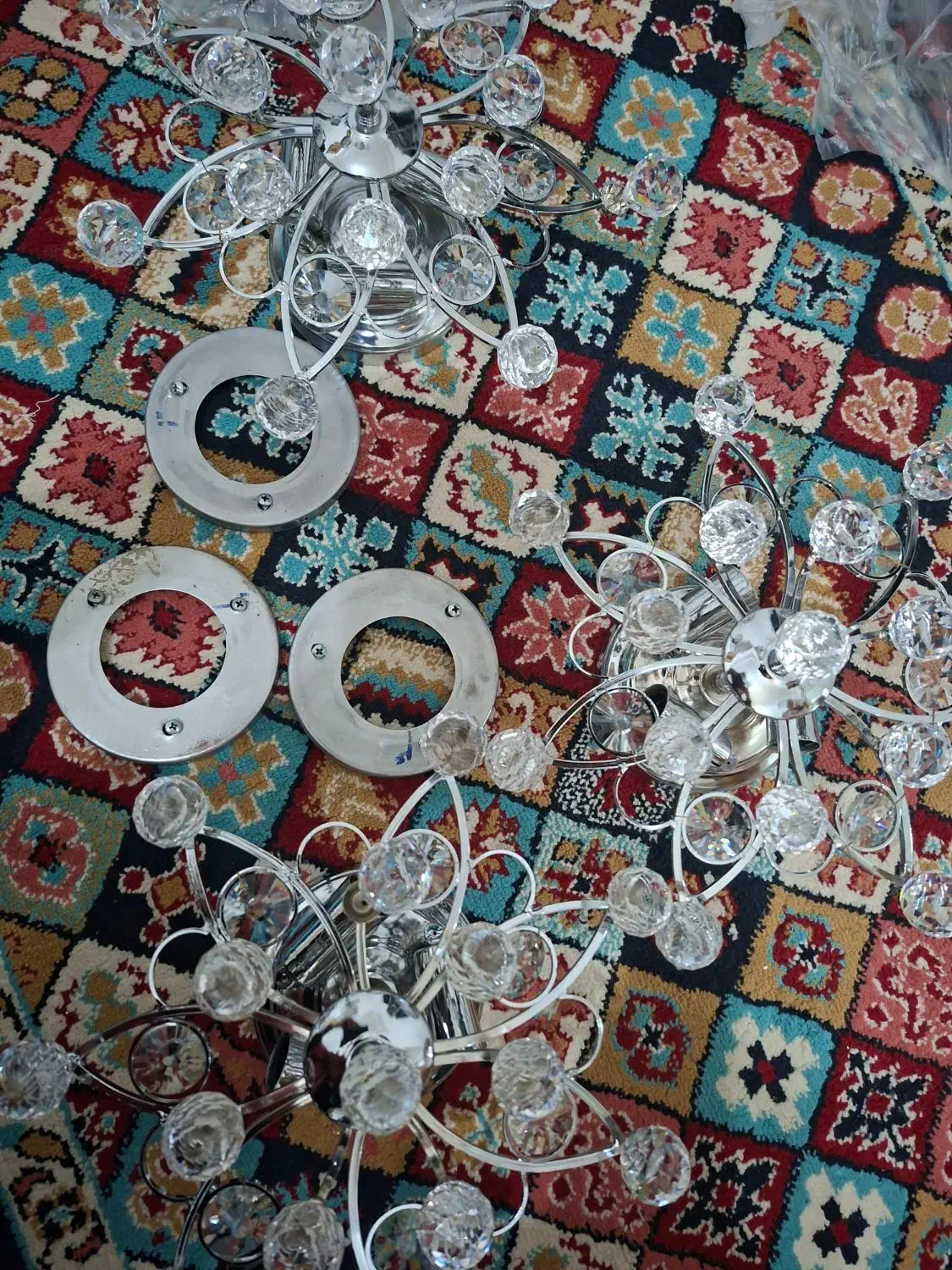 سه عدد لوستر سقفی|لوستر و چراغ آویز|ایلام, |دیوار