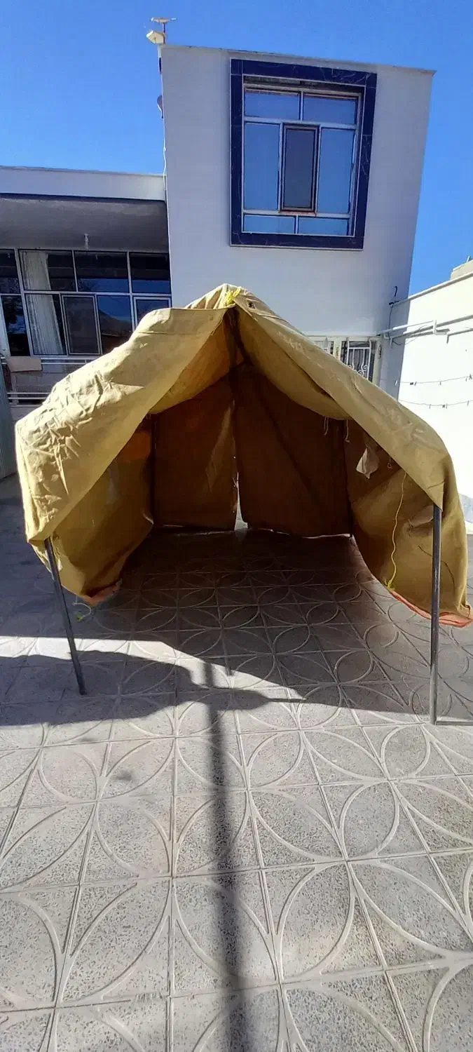 چادر برزنت دارای چارچوب فلزی|کوهنوردی و کمپینگ|فرخ‌شهر, |دیوار