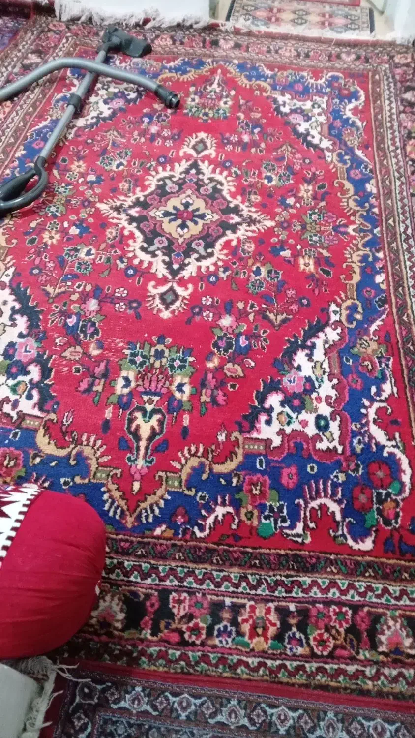 فرش دست بافت سالم بدون پارگی در دو طرح|فرش|همدان, |دیوار