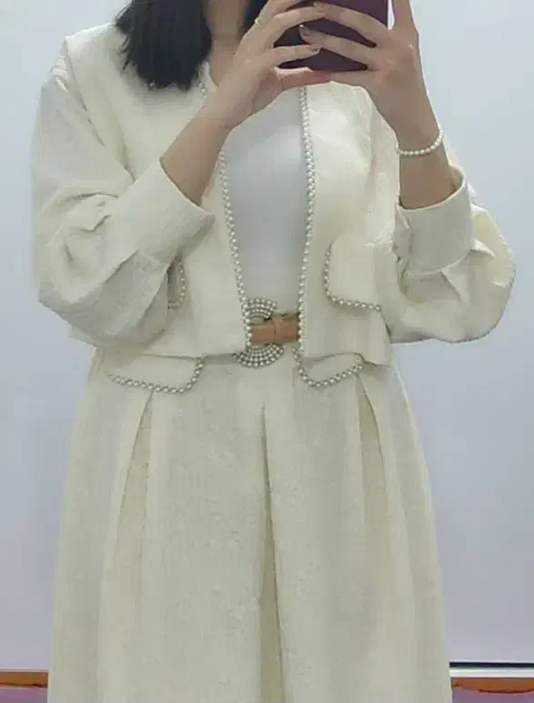 کت و دامن شیک با کمربند مرواریدی ست لباس|لباس|ورامین, ورامین|دیوار