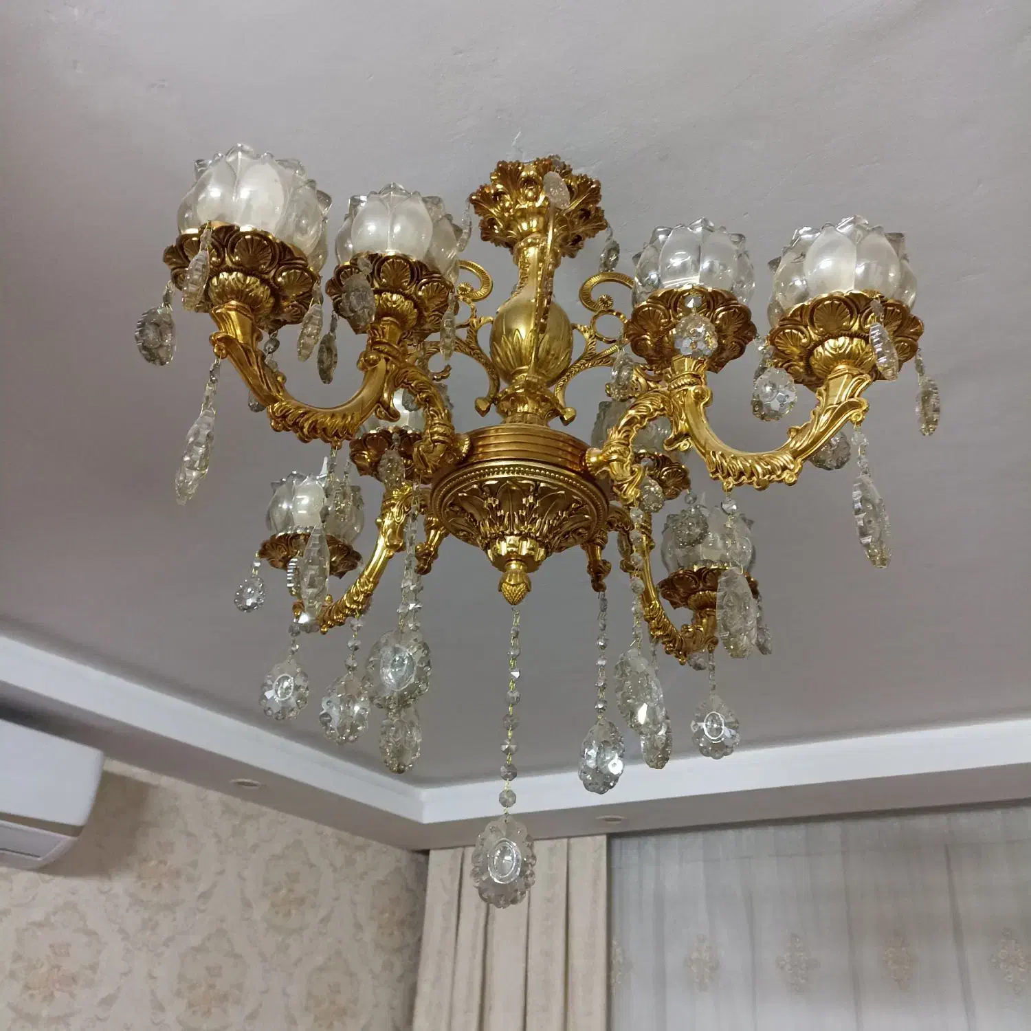 لوستر ۴ شاخه دوبل|لوستر و چراغ آویز|مشهد, هدایت|دیوار