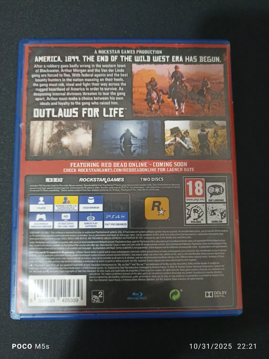 سی دی بازی ردد ردمپشن۲ برای Ps4|کنسول، بازی ویدئویی و آنلاین|ری, شهید بهشتی|دیوار