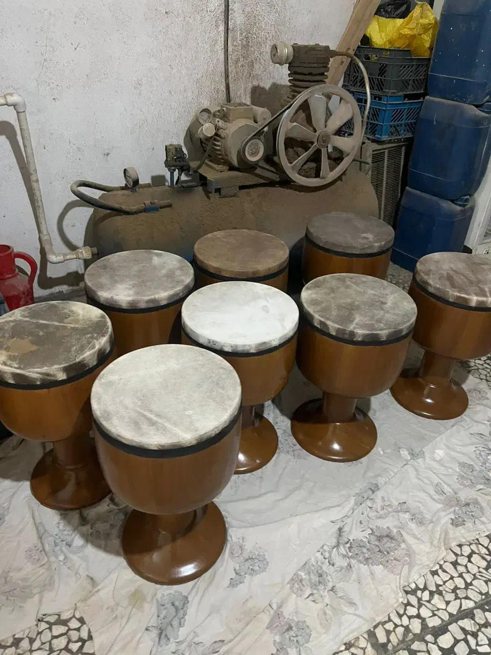 تنبک ترکه ای با چوب ملچ با گارانتی|سازهای سنتی|بهشهر, |دیوار