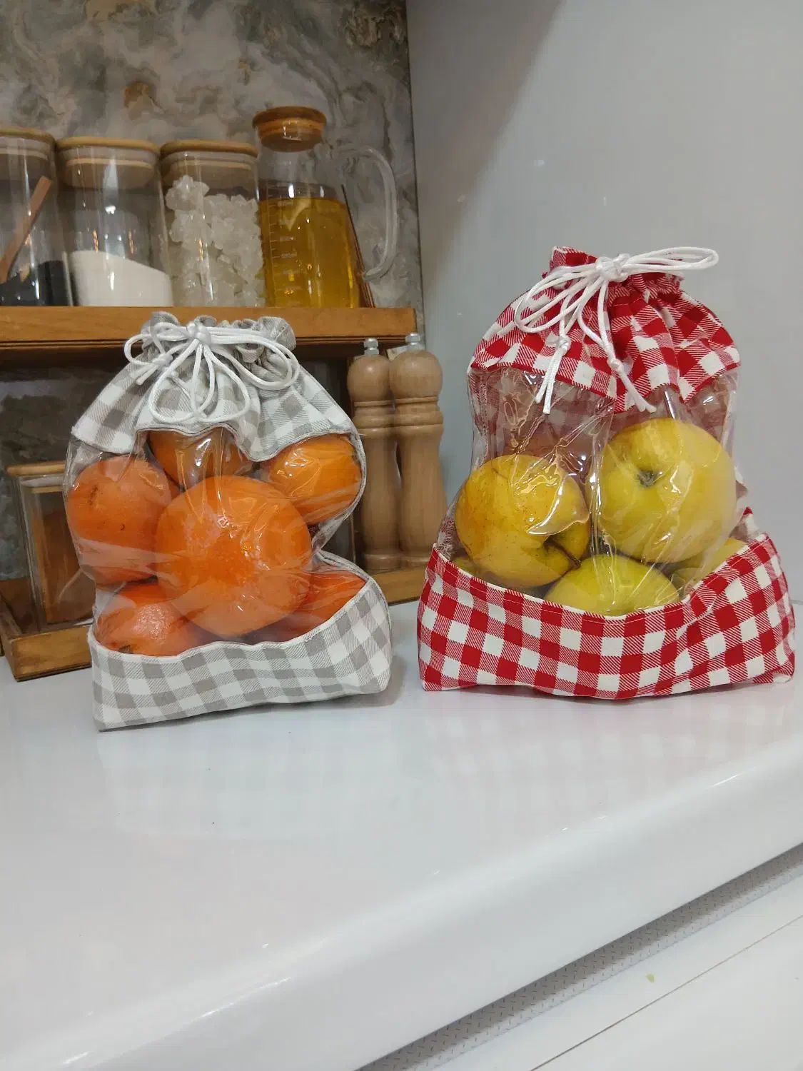 کیسه میوه|سفره، حوله، دستمال آشپزخانه|قم, شهرک فاطمیه|دیوار