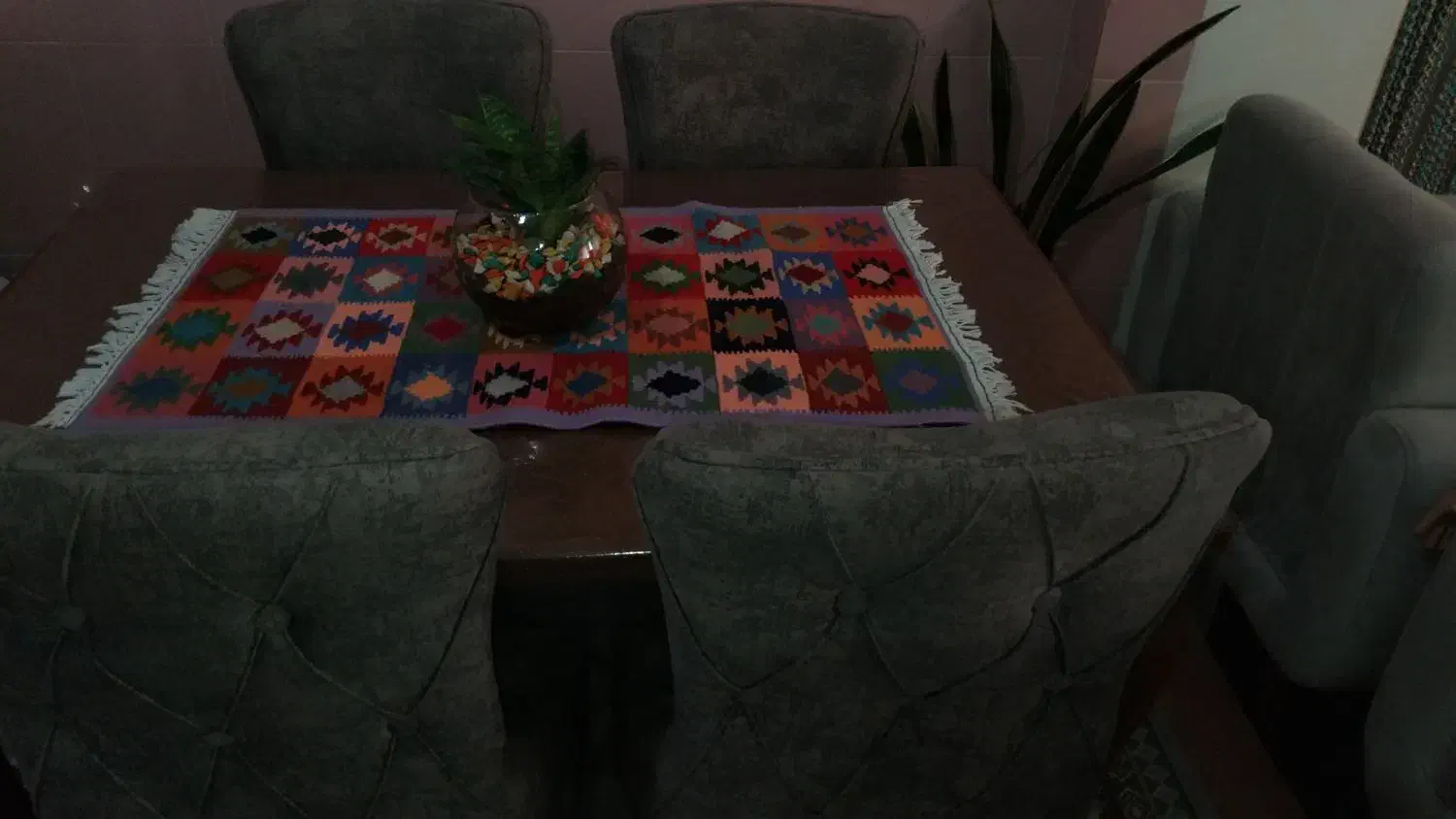 میز ناهارخوری خوری ۴ نفر ، طوسی|میز و صندلی غذاخوری|نسیم‌شهر, |دیوار