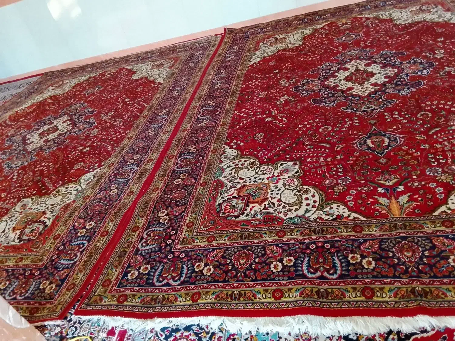 یک جفت فرش ۹متری دستبافت کرمان قلم خوشطرح|فرش|تبریز, |دیوار