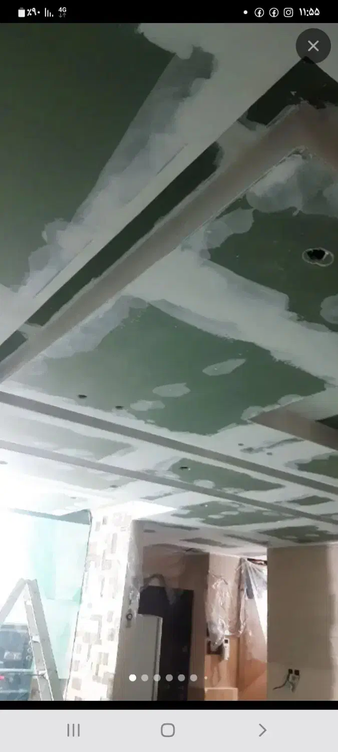 نقاشی ساختمان بتونه‌کاری‌کناف ورنگ‌امیزی‌‌‌نماچوب|خدمات پیشه و مهارت|قشم, |دیوار