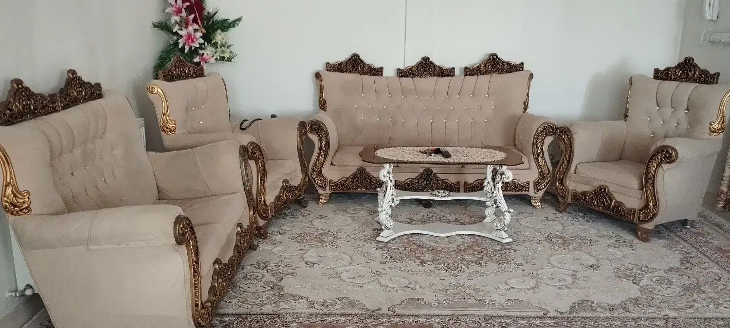 مبل 7نفره|مبلمان خانگی و میز عسلی|گلبهار, شهر جدید گلبهار|دیوار