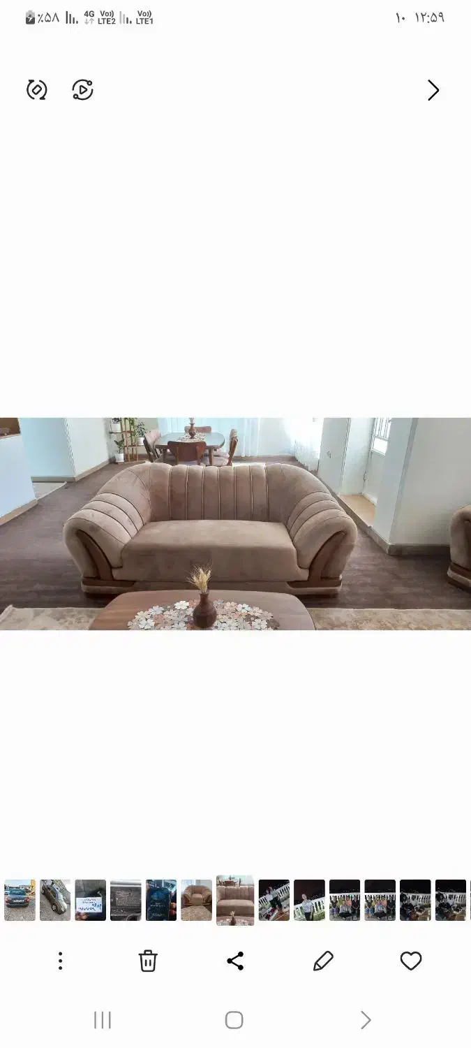 مبل ومیز نهار خوری و جلو مبلی|مبلمان خانگی و میز عسلی|شیراز, شهرک بهشتی|دیوار