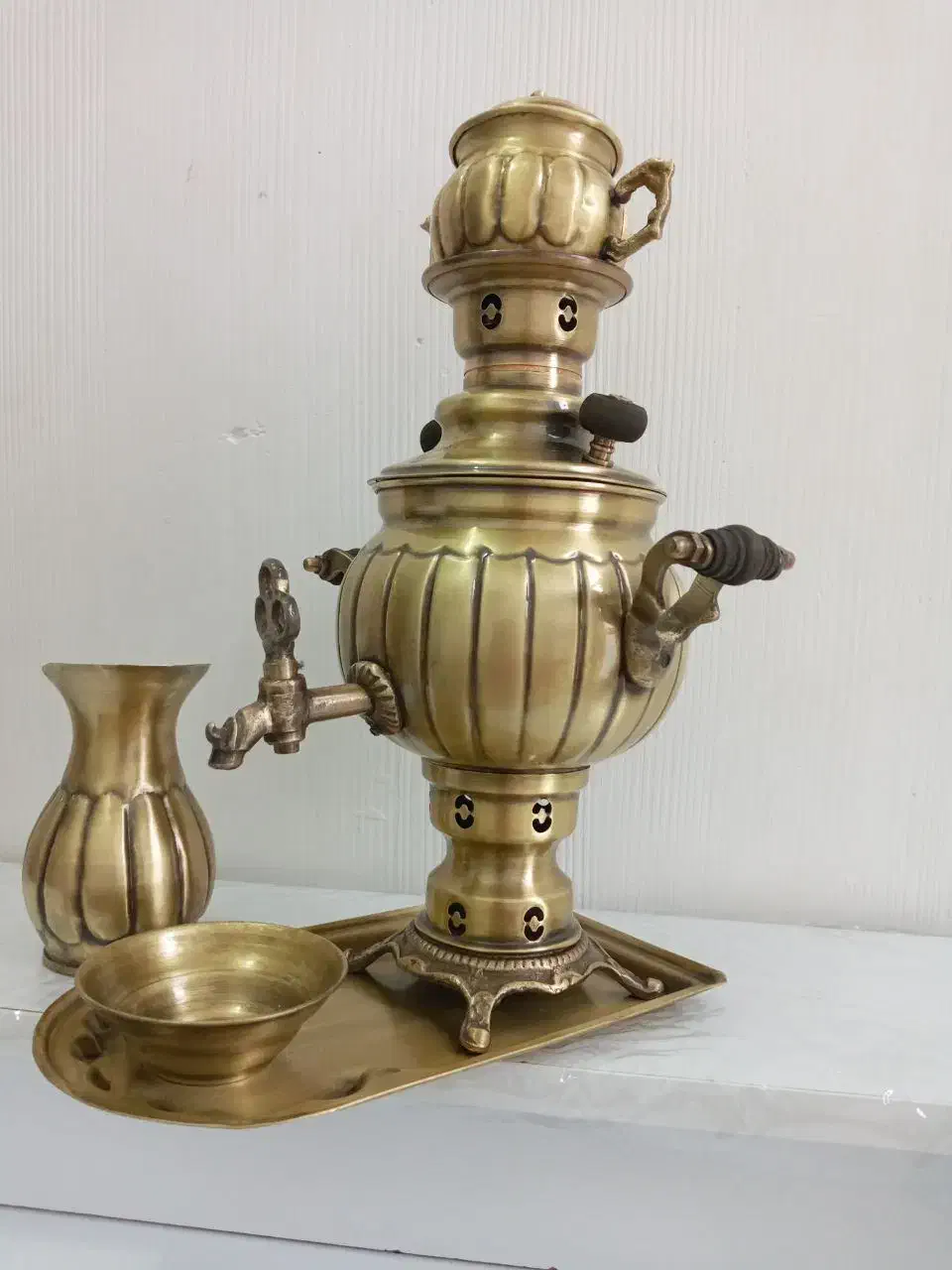 سماور ذغالی همراه سرویس|صنایع دستی و سایر لوازم تزئینی|بوکان, |دیوار