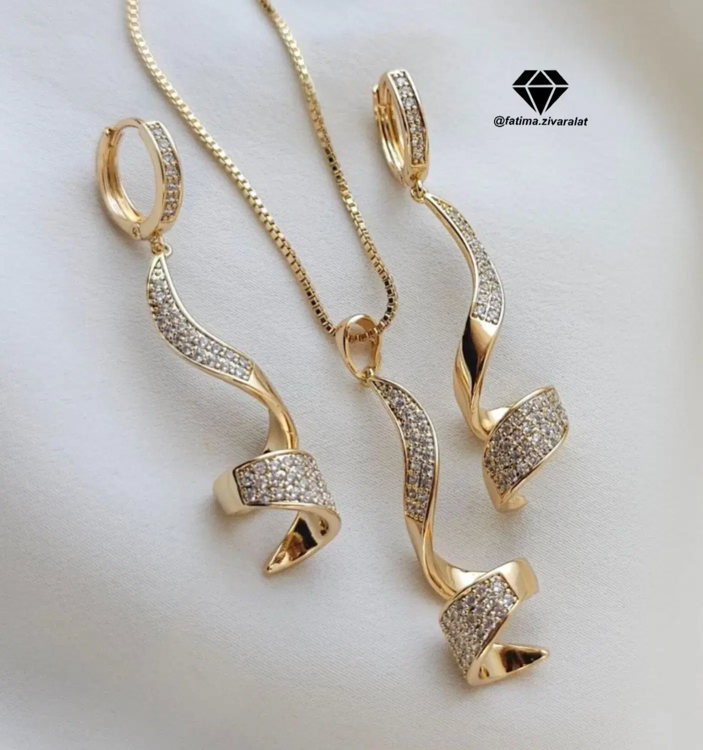 زیورالات ژوپینگ کاملا مشابه نمونه طلا|بدلیجات|قم, ارم|دیوار