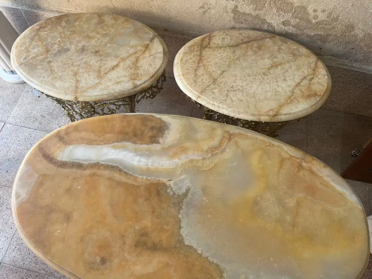 میز برنز تاج دوطرفه  اصل همراه با عسلی|مبلمان خانگی و میز عسلی|ارومیه, |دیوار