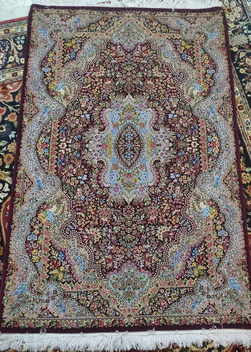 قالیچه چله ابریشم قم|فرش|تهران, تهرانسر شمالی|دیوار