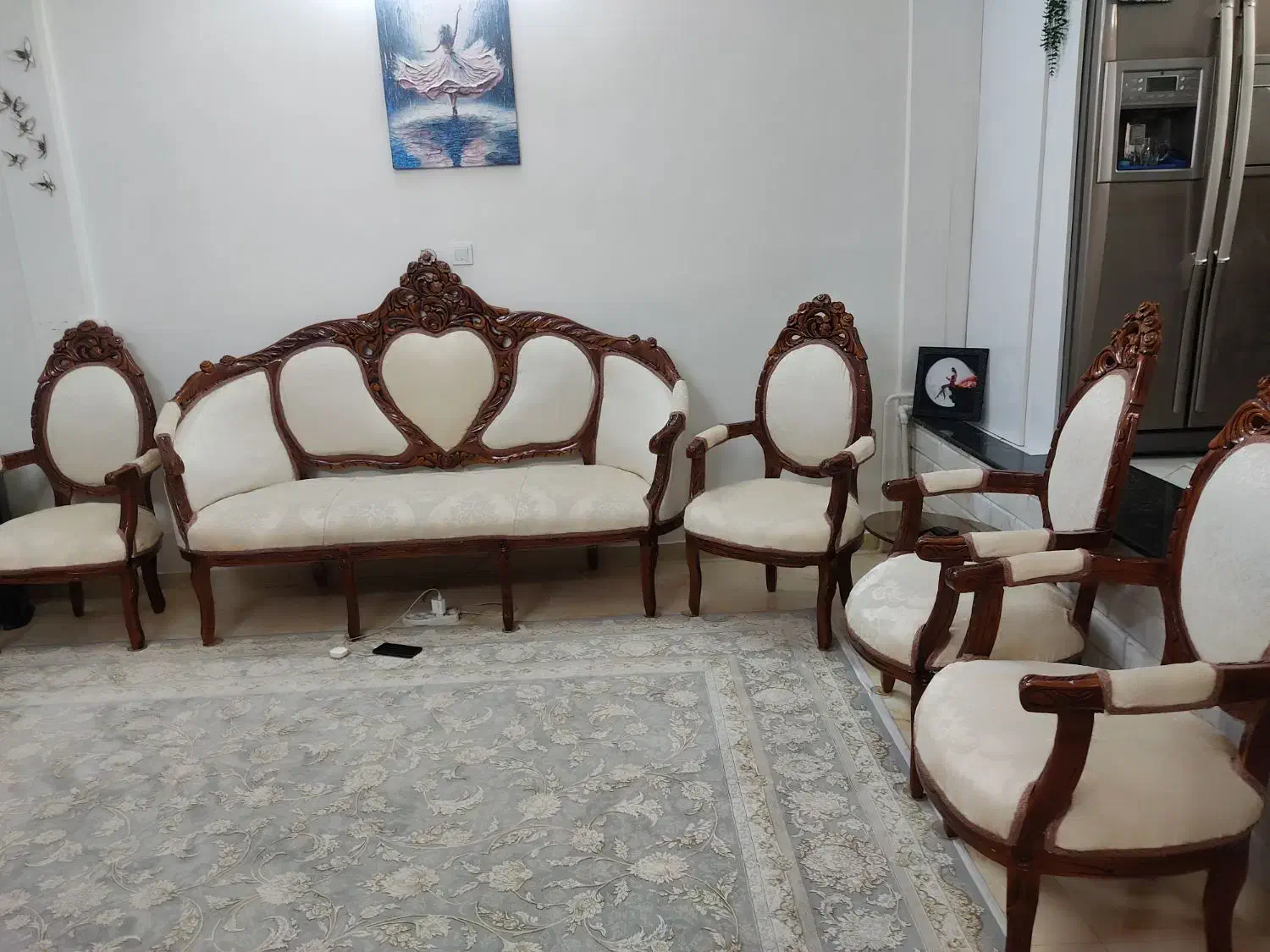 مبل استیل مدل فرحی سالم 9 نفره|مبلمان خانگی و میز عسلی|تهران, مسعودیه|دیوار