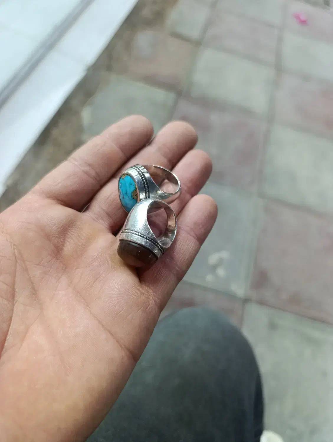 انگشتر فیروزوعقیق|کلکسیون و سرگرمی|کارون, |دیوار