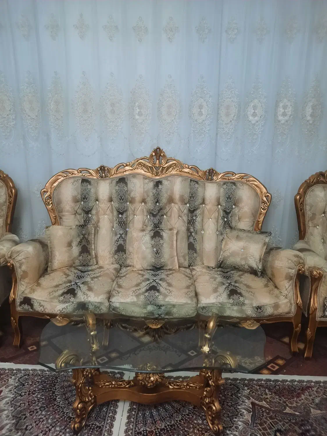 مبل سلطنتی ۹نفره|مبلمان خانگی و میز عسلی|مراغه, |دیوار