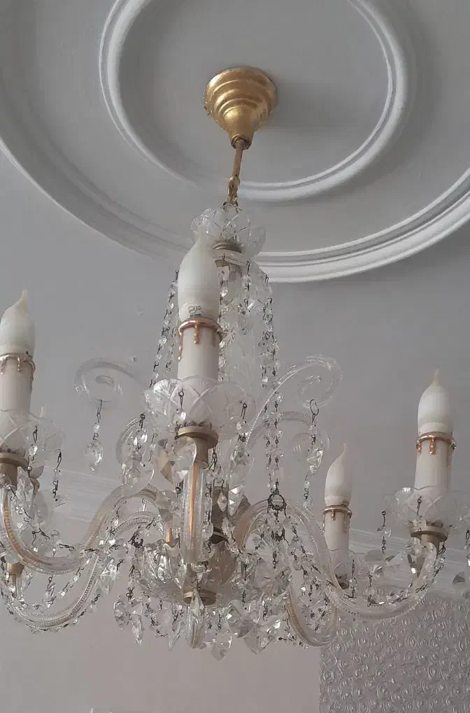 لوستر کریستال چک ۴ عدد|لوستر و چراغ آویز|تهران, اکباتان|دیوار