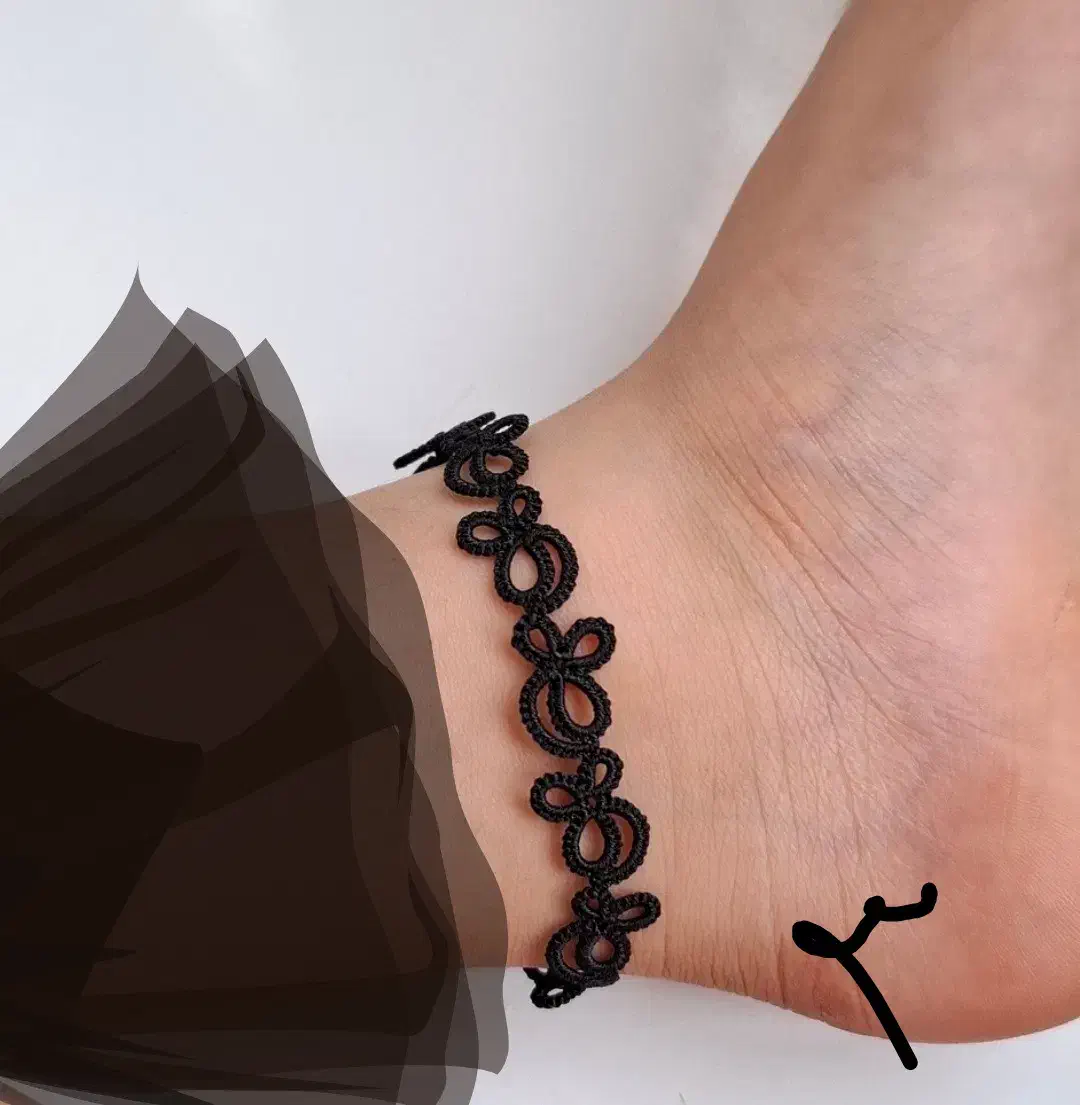 پابندهای دستبافت گیپوربافی|زیورآلات و اکسسوری|حمیدیا, |دیوار