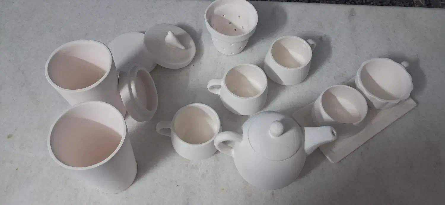 سرویس چایخوری سفالی|صنایع دستی و سایر لوازم تزئینی|ری, شهرک نظامی|دیوار