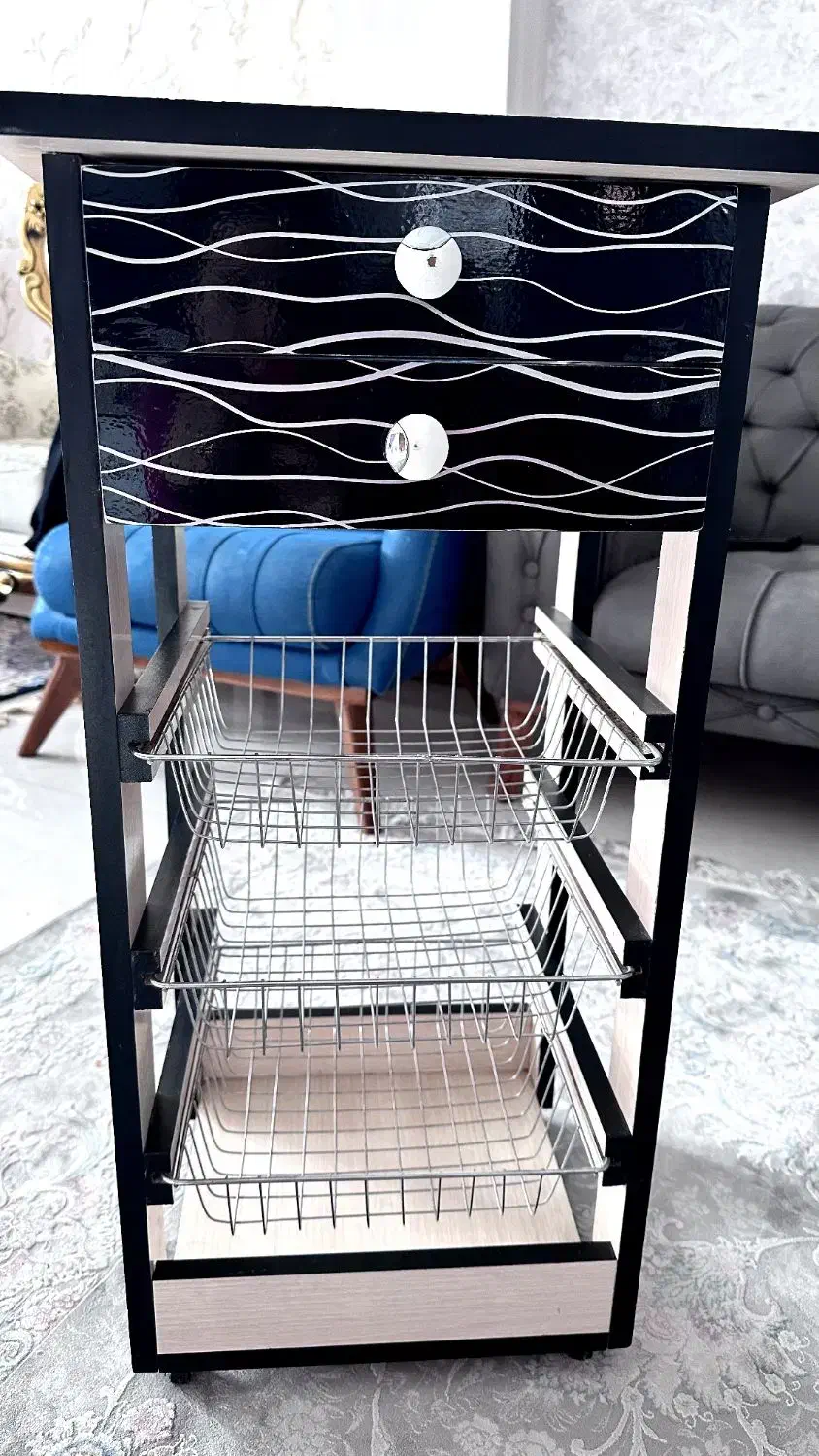 سبد سیب زمینی و پیاز|آب‌چکان و نظم‌دهنده ظروف|قوچان, |دیوار